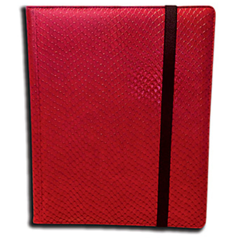 Trading Card Binder – 9 Pocket Dragon Hide Red