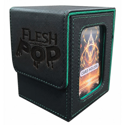 Flesh and Pod - Black and Green Magnetic Vertical Deck Box PREORDER