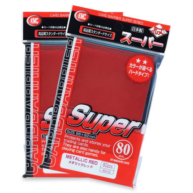 Card Sleeves - KMC Card Barrier - Super Series - Metallic Red (80-Pack) - Standard