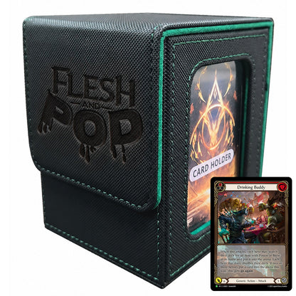Flesh and Pod - Black and Green Magnetic Vertical Deck Box PREORDER