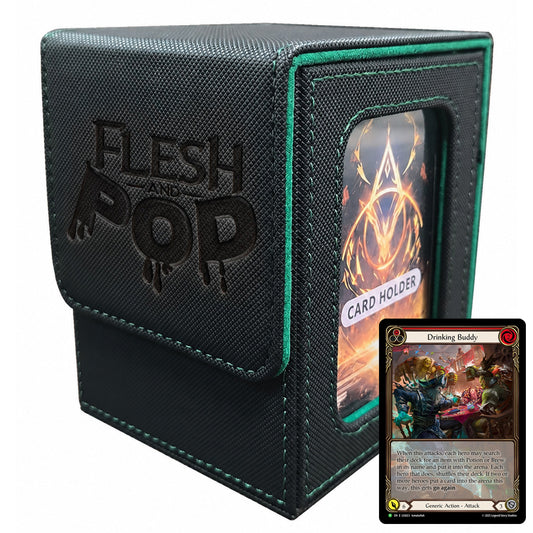 Flesh and Pod - Black and Green Magnetic Vertical Deck Box PREORDER